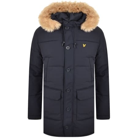 Product Image for Lyle And Scott Longline Puffer Parka Jacket Navy