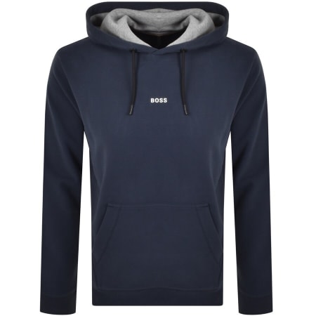 Product Image for BOSS Weedo1 Hoodie Sweatshirt Navy