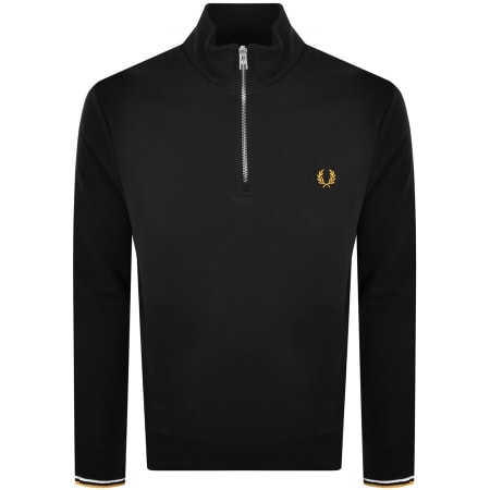 Product Image for Fred Perry Half Zip Sweatshirt Black