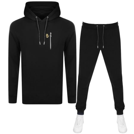 Mens black designer tracksuit