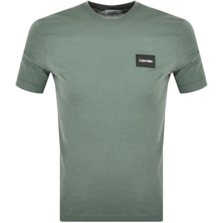 Product Image for Calvin Klein Turn Up Logo T Shirt Green