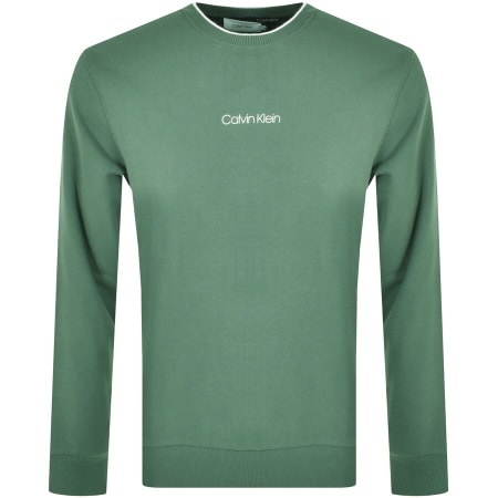 Product Image for Calvin Klein Logo Crew Neck Sweatshirt Green