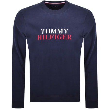 Product Image for Tommy Hilfiger Logo Crew Neck Sweatshirt Navy