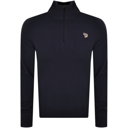 Product Image for PS By Paul Smith Zip Neck Knitted Jumper Navy