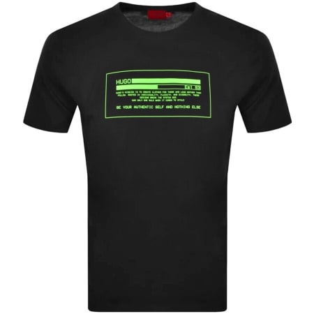 Product Image for HUGO Danford Crew Neck T Shirt Black