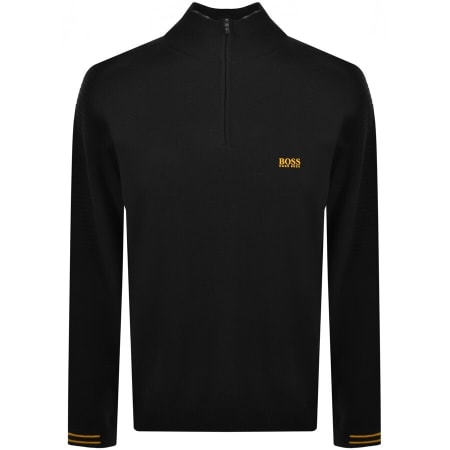 Product Image for BOSS Zenard Half Zip Knitted Jumper Black