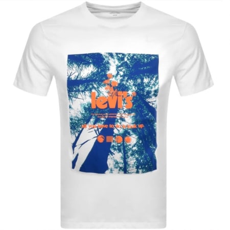 Product Image for Levis Crew Neck Poster Logo T Shirt White