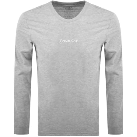 Product Image for Calvin Klein Long Sleeve Logo T Shirt Grey