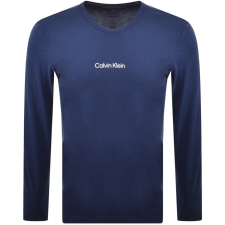 Product Image for Calvin Klein Long Sleeve Logo T Shirt Navy
