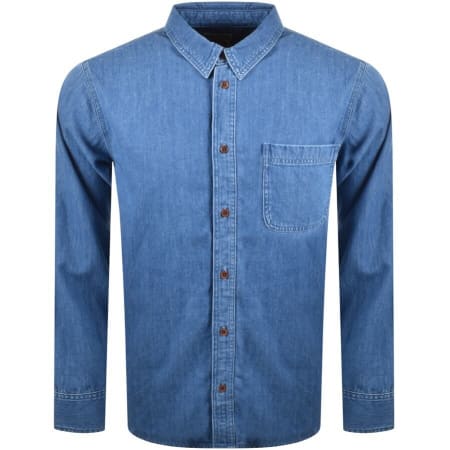 Product Image for Nudie Jeans Long Sleeved Denim Shirt Blue