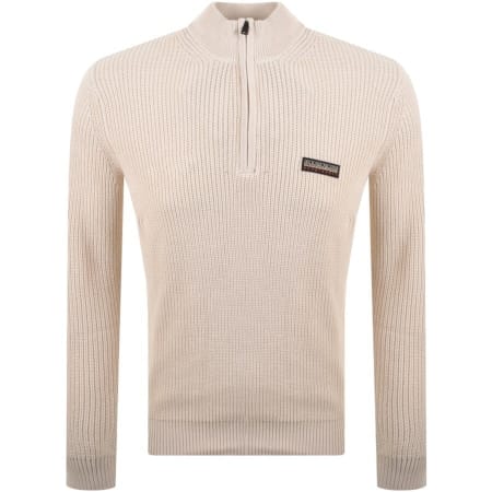 Product Image for Napapijri Half Zip Knit Jumper Cream