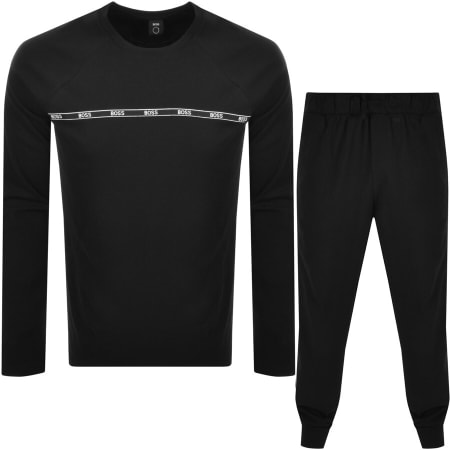 Product Image for BOSS Unwrapped Long Sleeve Lounge Set Black