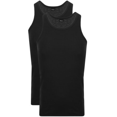 Product Image for BOSS Double Pack Vest T Shirts Black