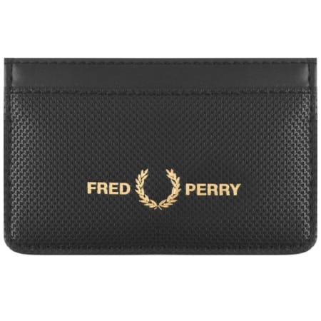 Product Image for Fred Perry Leather Textured Card Holder Black
