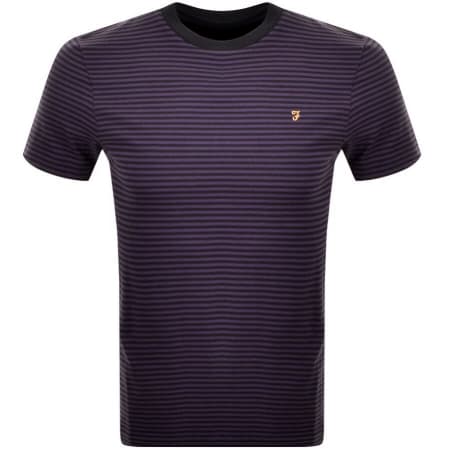 Product Image for Farah Vintage Daytona Stripe T Shirt Purple