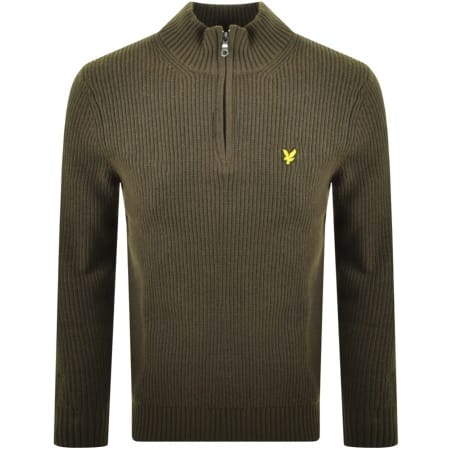 Product Image for Lyle And Scott Half Zip Knit Jumper Green