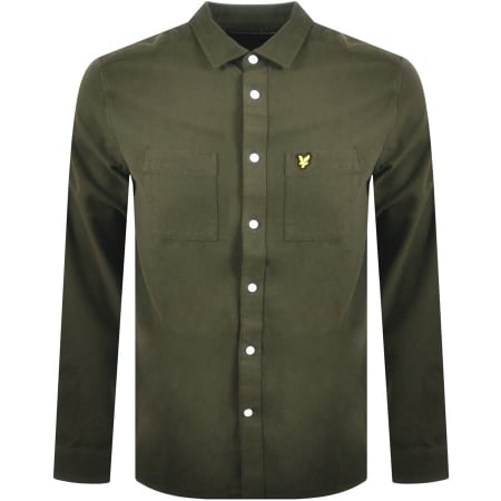 Product Image for Lyle And Scott Brushed Twill Long Sleeve Shirt Gre