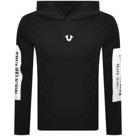 Product Image for True Religion Hooded Long Sleeve T Shirt Black