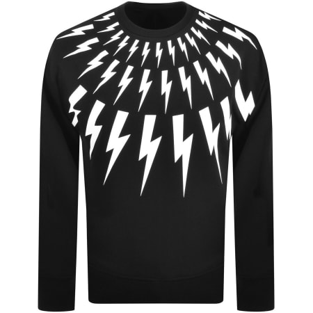 Product Image for Neil Barrett Fair Isle Thunderbot Sweatshirt Black