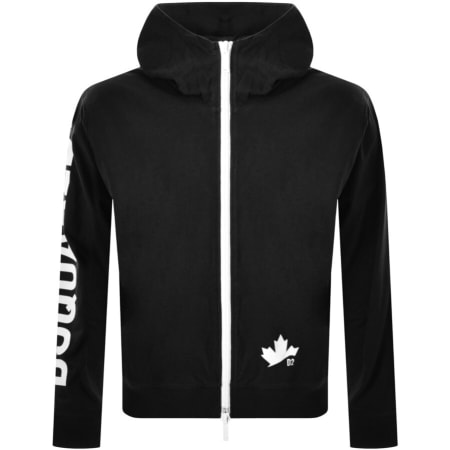 Product Image for DSQUARED2 Full Zip Logo Hoodie Black