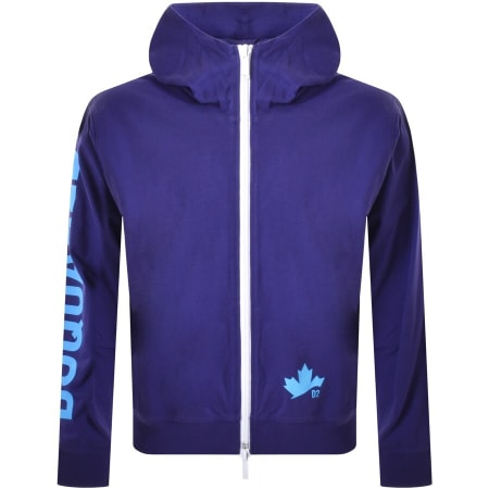 Product Image for DSQUARED2 Full Zip Logo Hoodie Purple