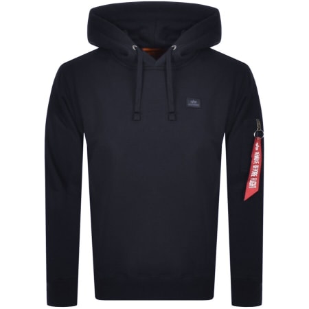 Product Image for Alpha Industries X Fit Hoodie Navy