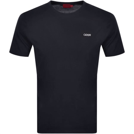 Product Image for HUGO Dero 212 Crew Neck Short Sleeve T Shirt Navy
