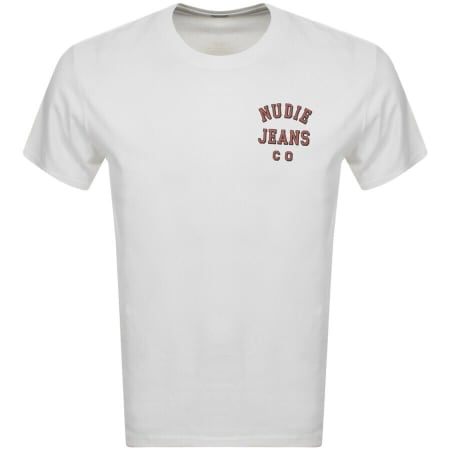 Product Image for Nudie Jeans Roy Logo T Shirt White