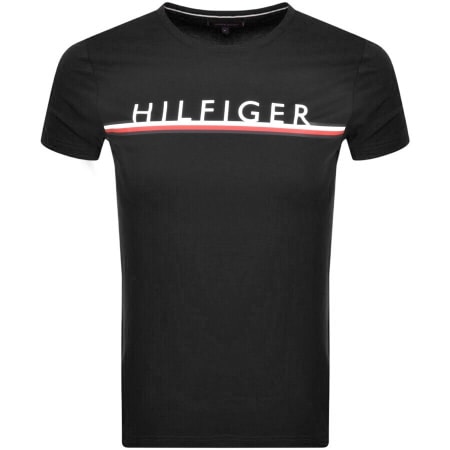Product Image for Tommy Hilfiger Corp Stripe T Shirt Black