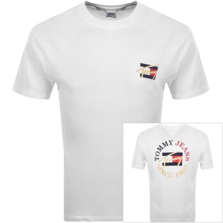 Product Image for Tommy Jeans Circular Logo T Shirt White