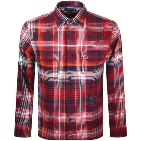 Product Image for Tommy Hilfiger Shadow Check Overshirt Red