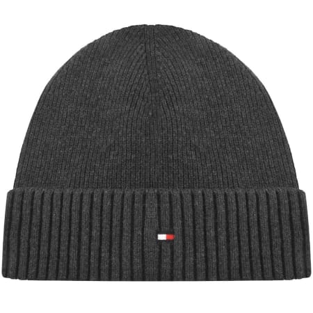 Product Image for Tommy Hilfiger Flag Logo Beanie Hat Grey