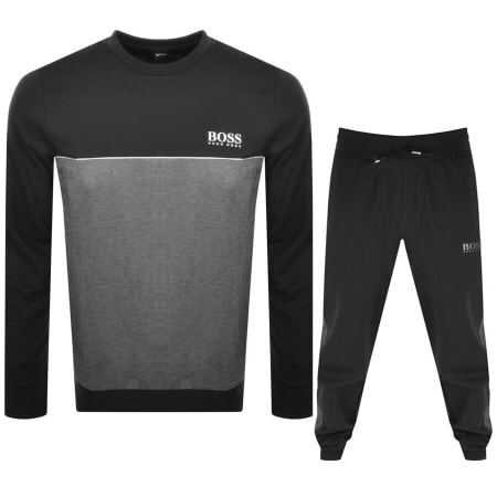 Product Image for BOSS Bodywear Lounge Crew Neck Tracksuit Black