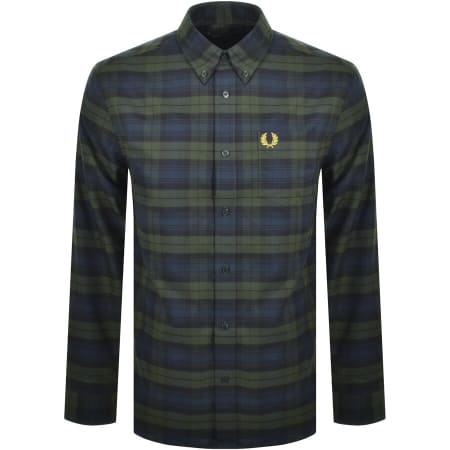 Product Image for Fred Perry Tartan Long Sleeved Shirt Green