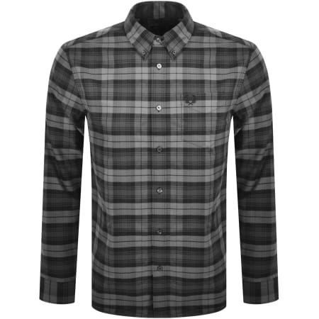 Product Image for Fred Perry Tartan Long Sleeved Shirt Grey