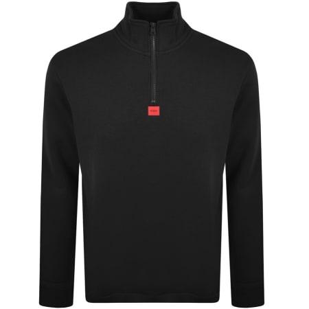 Product Image for HUGO Durton Half Zip Sweatshirt Black