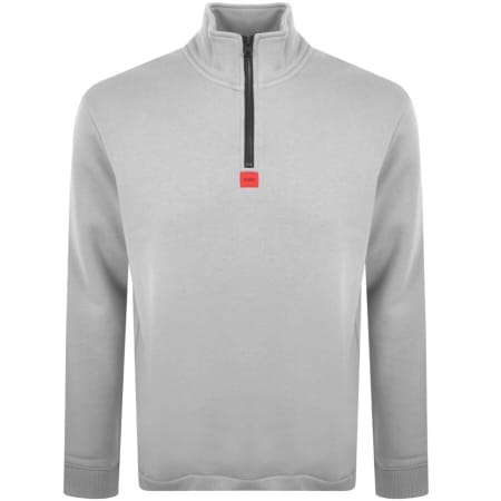 Product Image for HUGO Durton Half Zip Sweatshirt Grey