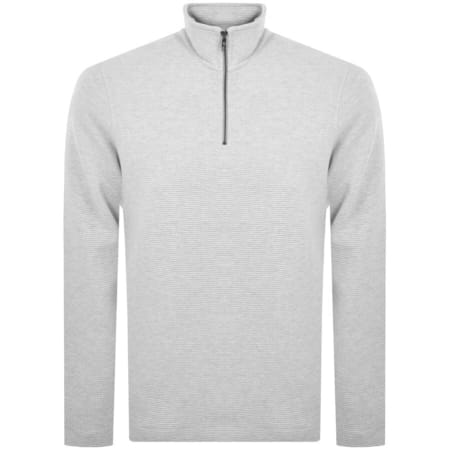 Product Image for Ted Baker Waffle Half Zip Sweatshirt Grey