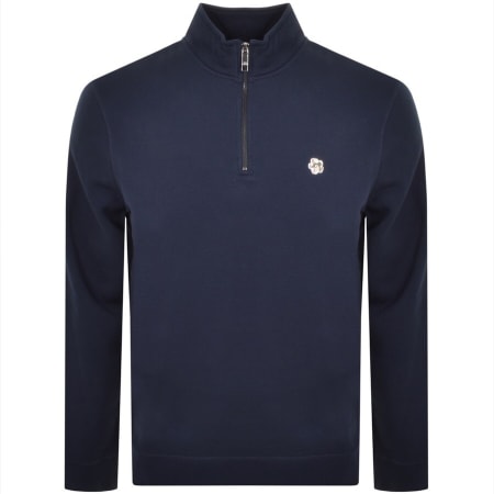 Product Image for Ted Baker Kilbrn Half Zip Sweatshirt Navy