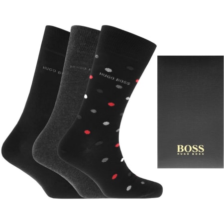 Product Image for BOSS Gift Set Three Pack Socks Black