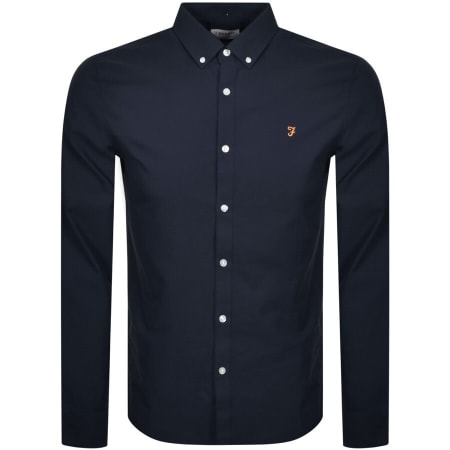 Product Image for Farah Vintage Brewer Long Sleeve Shirt Navy