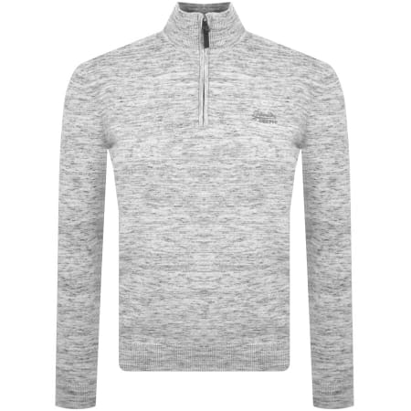 Product Image for Superdry Henley Half Zip Knit Jumper Grey