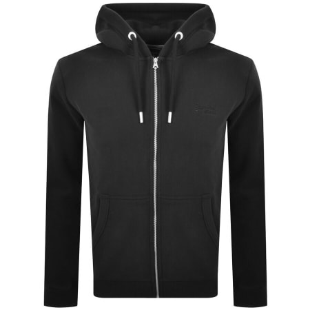Product Image for Superdry Classic Full Zip Hoodie Black