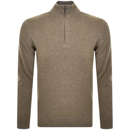 Product Image for Barbour Holden Half Zip Knit Jumper Brown