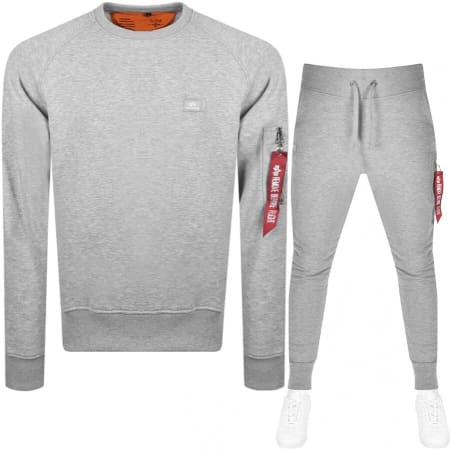 Product Image for Alpha Industries X Fit Slim Tracksuit Grey