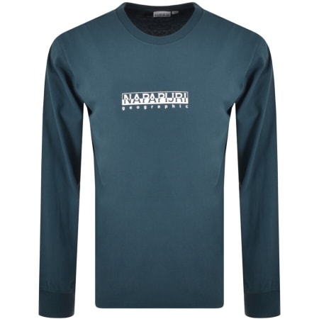 Product Image for Napapijri S Box Long Sleeved T Shirt Blue