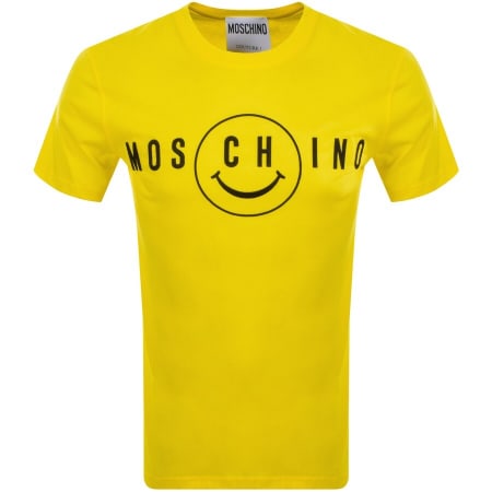 Product Image for Moschino Smile Logo T Shirt Yellow