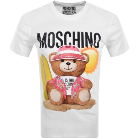 Product Image for Moschino Bear Logo T Shirt White