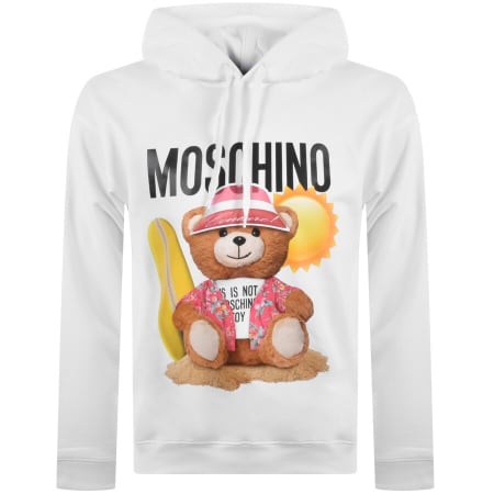 Product Image for Moschino Logo Bear Hoodie White