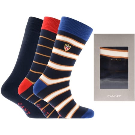 Product Image for Gant Triple Pack Shield Socks Navy